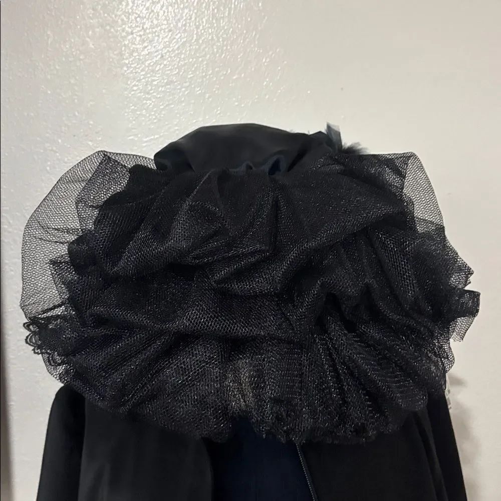 Ladies Black Victorian Touring Hat w/Black Roses - Picture 2 of 7